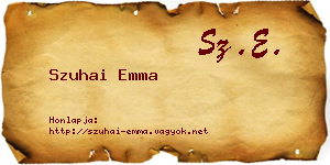 Szuhai Emma névjegykártya